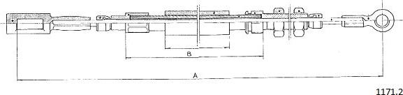 Cabor 1171.2 - Тросик, cтояночный тормоз autospares.lv
