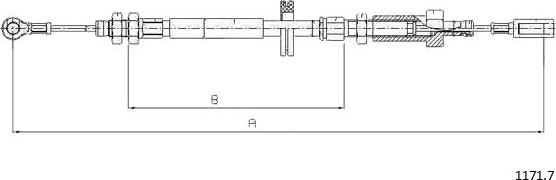 Cabor 1171.7 - Тросик, cтояночный тормоз autospares.lv