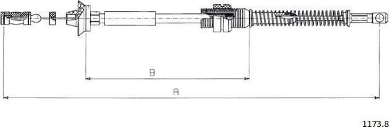 Cabor 1173.8 - Тросик газа autospares.lv