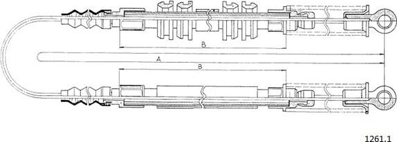 Cabor 1261.1 - Тросик, cтояночный тормоз autospares.lv