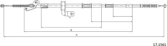 Cabor 17.1561 - Тросик, cтояночный тормоз autospares.lv