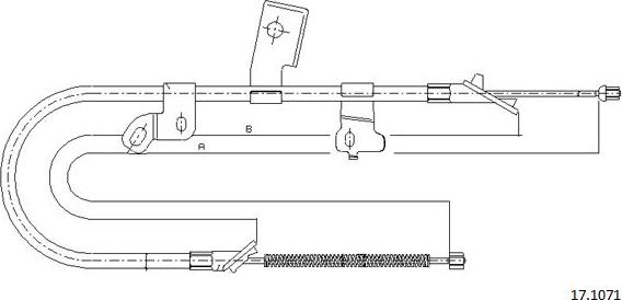 Cabor 17.1071 - Тросик, cтояночный тормоз autospares.lv