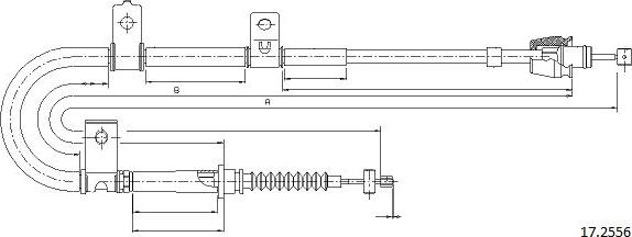 Cabor 17.2556 - Тросик, cтояночный тормоз autospares.lv