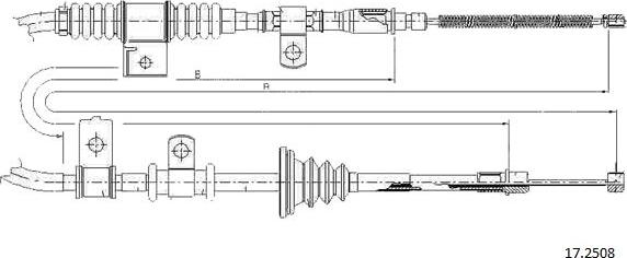 Cabor 17.2508 - Тросик, cтояночный тормоз autospares.lv