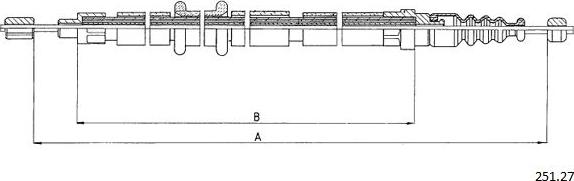 Cabor 251.27 - Тросик, cтояночный тормоз autospares.lv