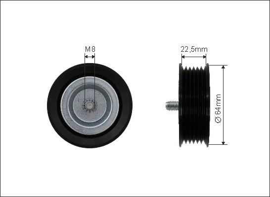 Caffaro 500178 - Ролик, поликлиновый ремень autospares.lv