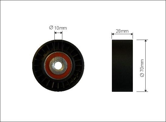 Caffaro 459-60 - Ролик, поликлиновый ремень autospares.lv