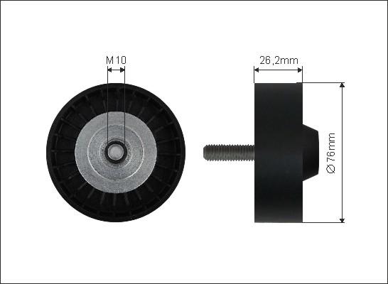 Caffaro 452-137 - Ролик, поликлиновый ремень autospares.lv