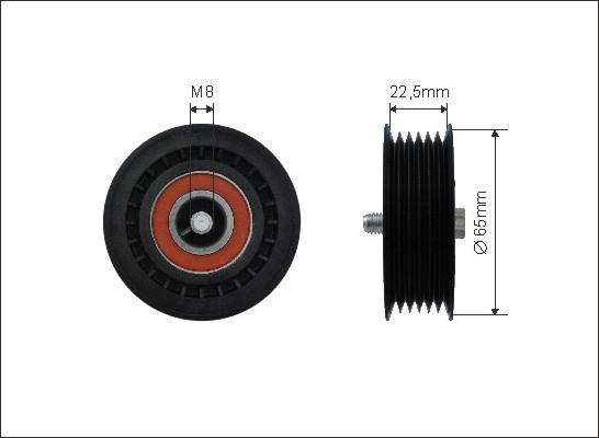 Caffaro 457-99 - Ролик, поликлиновый ремень autospares.lv