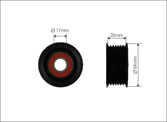 Caffaro 465-00 - Ролик, поликлиновый ремень autospares.lv