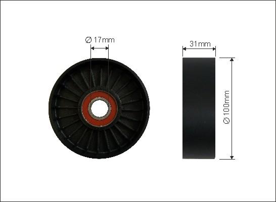 Caffaro 426-00 - Ролик, поликлиновый ремень autospares.lv