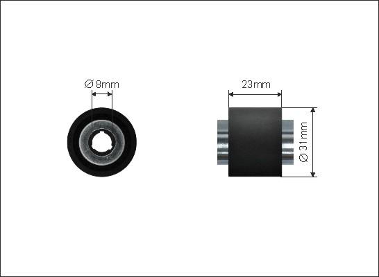 Caffaro 500492 - Направляющий ролик, зубчатый ремень ГРМ autospares.lv