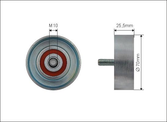 Caffaro 500451 - Ролик, поликлиновый ремень autospares.lv