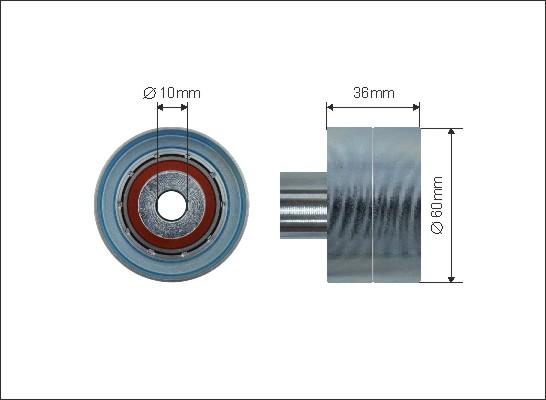 Caffaro 500469 - Направляющий ролик, зубчатый ремень ГРМ autospares.lv