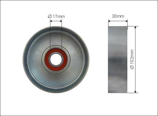 Caffaro 500466 - Ролик, поликлиновый ремень autospares.lv