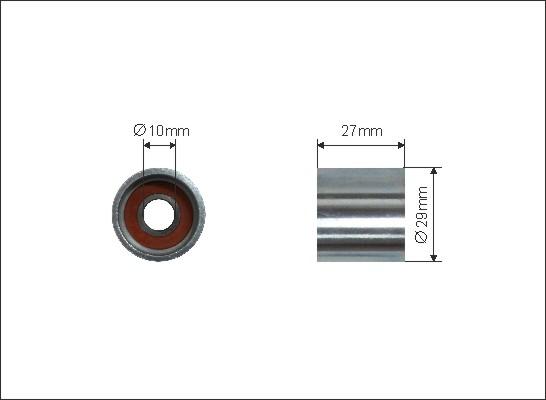 Caffaro 500417 - Ролик, поликлиновый ремень autospares.lv