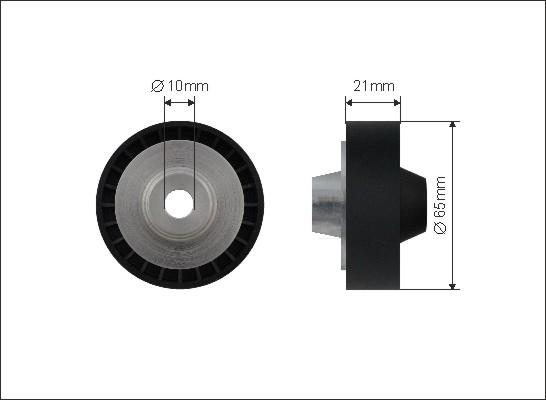 Caffaro 500485 - Ролик, поликлиновый ремень autospares.lv