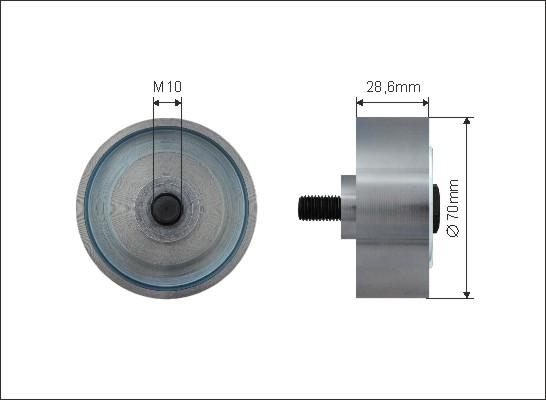 Caffaro 500423 - Ролик, поликлиновый ремень autospares.lv