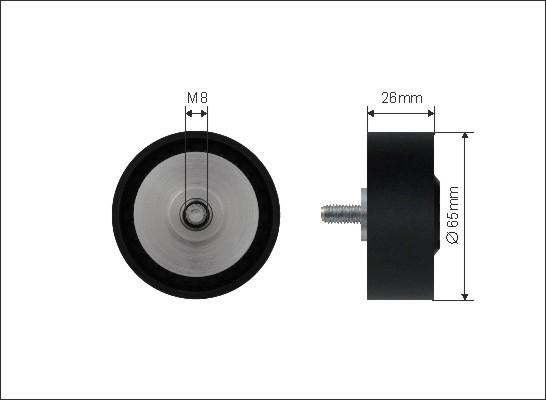 Caffaro 500542 - Ролик, поликлиновый ремень autospares.lv