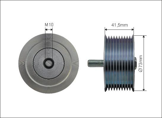 Caffaro 500573 - Ролик, поликлиновый ремень autospares.lv