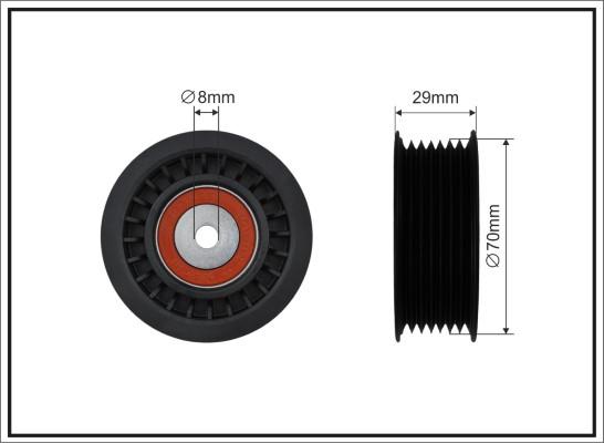 Caffaro 500651 - Ролик, поликлиновый ремень autospares.lv