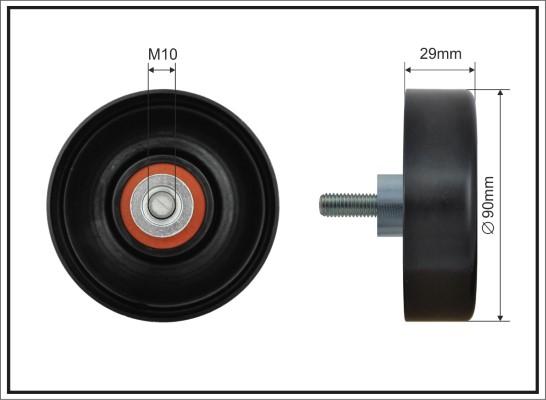 Caffaro 500669 - Ролик, поликлиновый ремень autospares.lv