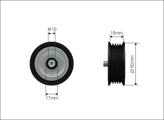 Caffaro 500095 - Ролик, поликлиновый ремень autospares.lv