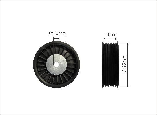 Caffaro 500044 - Ролик, поликлиновый ремень autospares.lv