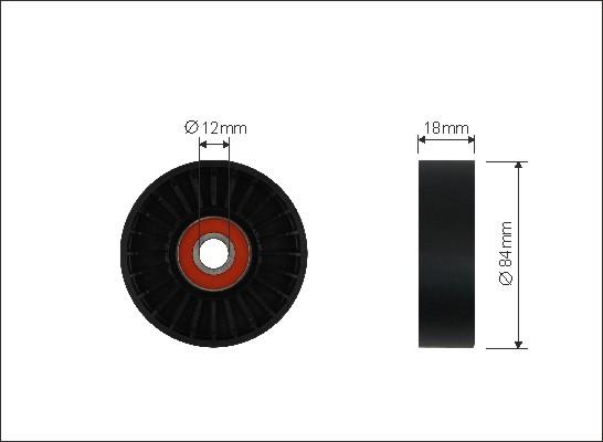 Caffaro 500042 - Ролик, поликлиновый ремень autospares.lv