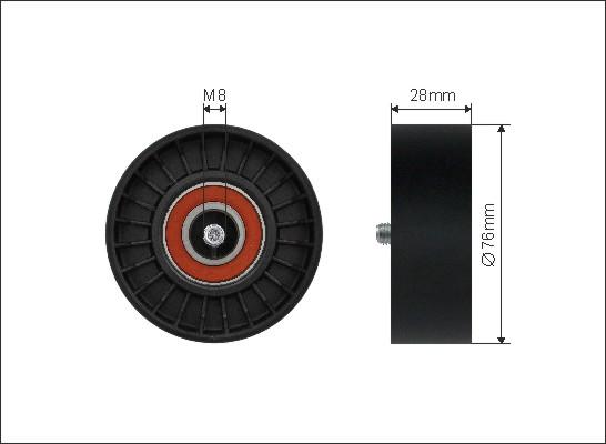 Caffaro 500004 - Ролик, поликлиновый ремень autospares.lv