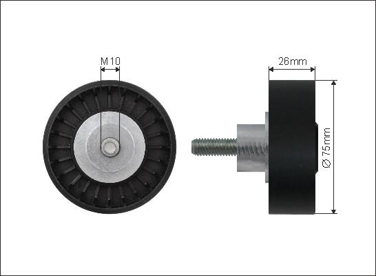 Caffaro 500007 - Ролик, поликлиновый ремень autospares.lv