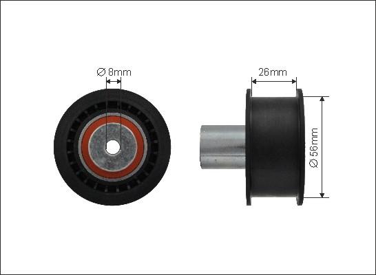 Caffaro 500086 - Направляющий ролик, зубчатый ремень ГРМ autospares.lv