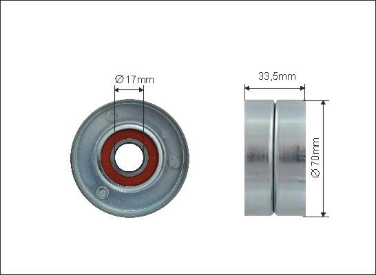 Caffaro 500083 - Ролик, поликлиновый ремень autospares.lv