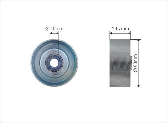 Caffaro 500082 - Ролик, поликлиновый ремень autospares.lv