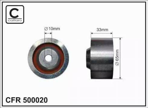 Caffaro 500020 - Направляющий ролик, зубчатый ремень ГРМ autospares.lv