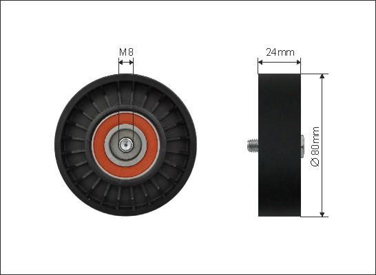 Caffaro 500078 - Ролик, поликлиновый ремень autospares.lv