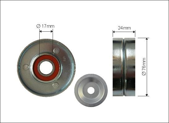 Caffaro 500152 - Ролик, поликлиновый ремень autospares.lv