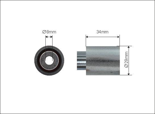 Caffaro 500118 - Направляющий ролик, зубчатый ремень ГРМ autospares.lv