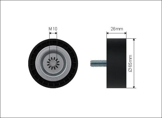 Caffaro 500132 - Ролик, поликлиновый ремень autospares.lv