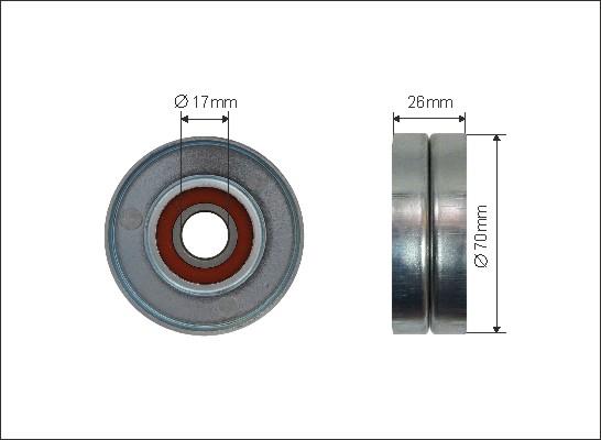 Caffaro 500125 - Ролик, поликлиновый ремень autospares.lv