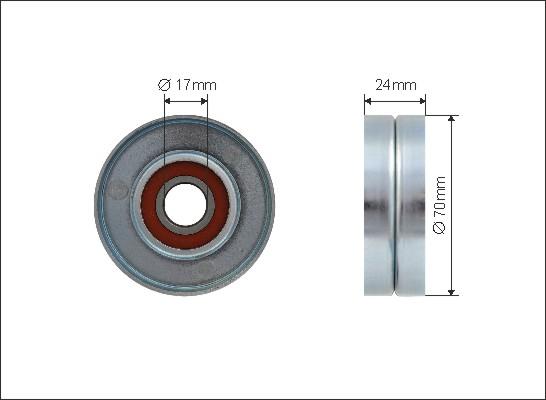 Caffaro 500170 - Ролик, поликлиновый ремень autospares.lv