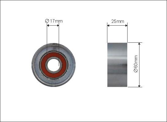 Caffaro 500172 - Ролик, поликлиновый ремень autospares.lv