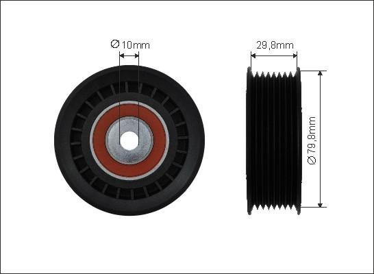 Caffaro 500397 - Ролик, поликлиновый ремень autospares.lv