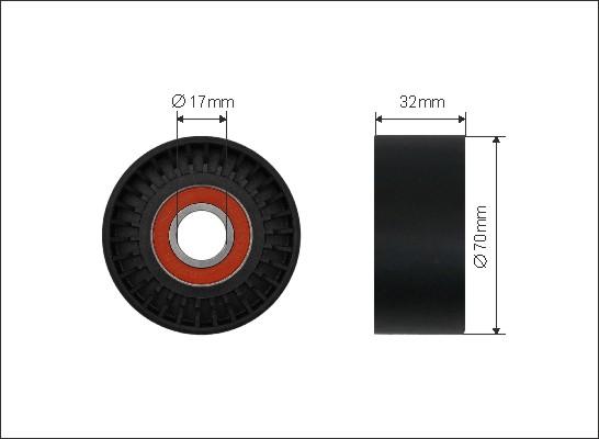 Caffaro 500380 - Ролик, поликлиновый ремень autospares.lv