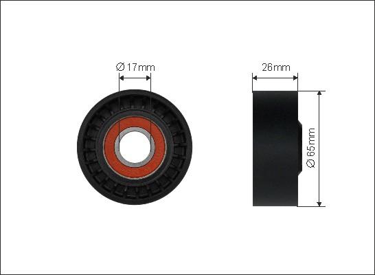 Caffaro 500339 - Ролик, поликлиновый ремень autospares.lv