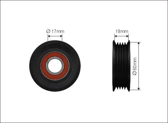 Caffaro 500390 - Ролик, поликлиновый ремень autospares.lv