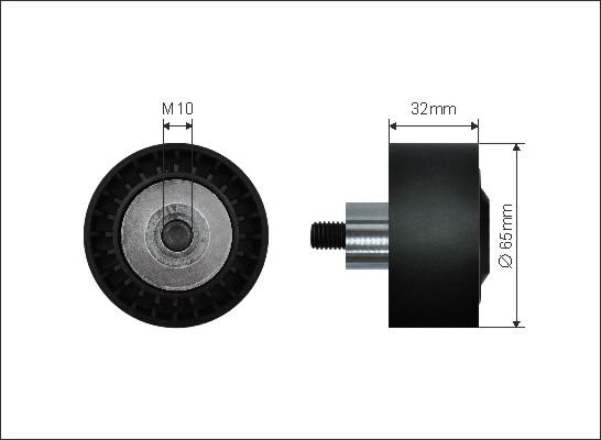 Caffaro 500248 - Ролик, поликлиновый ремень autospares.lv