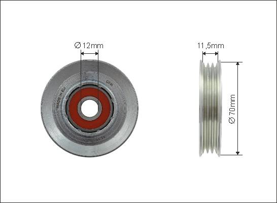 Caffaro 500259 - Ролик, поликлиновый ремень autospares.lv