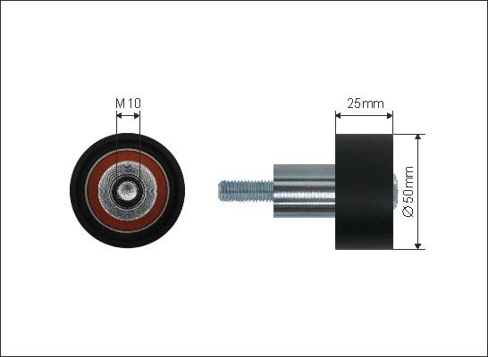 Caffaro 500280 - Направляющий ролик, зубчатый ремень ГРМ autospares.lv