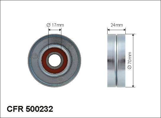 Caffaro 500232 - Ролик, поликлиновый ремень autospares.lv